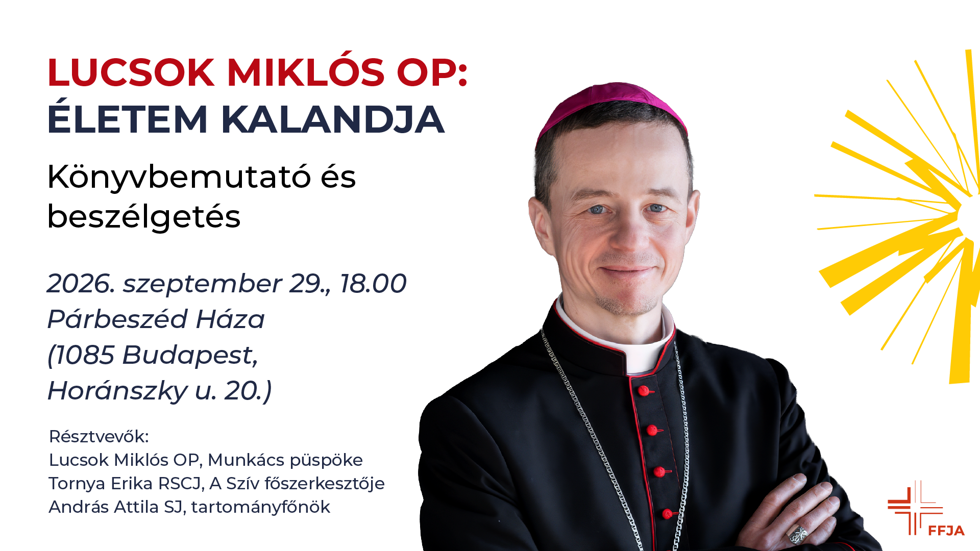 Lucsok Miklós OP: Életem kalandja // könyvbemutató és beszélgetés // 2026. szeptember 29., 18.00